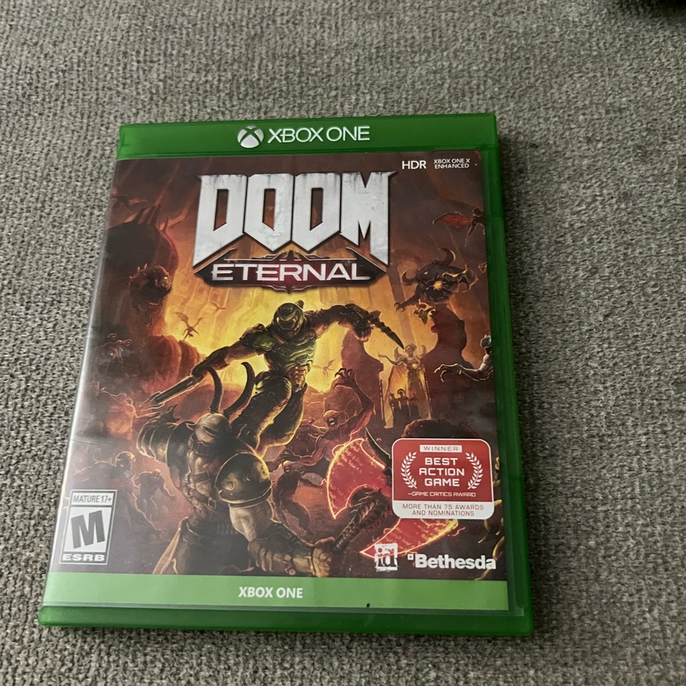 X box one doom eternal game.